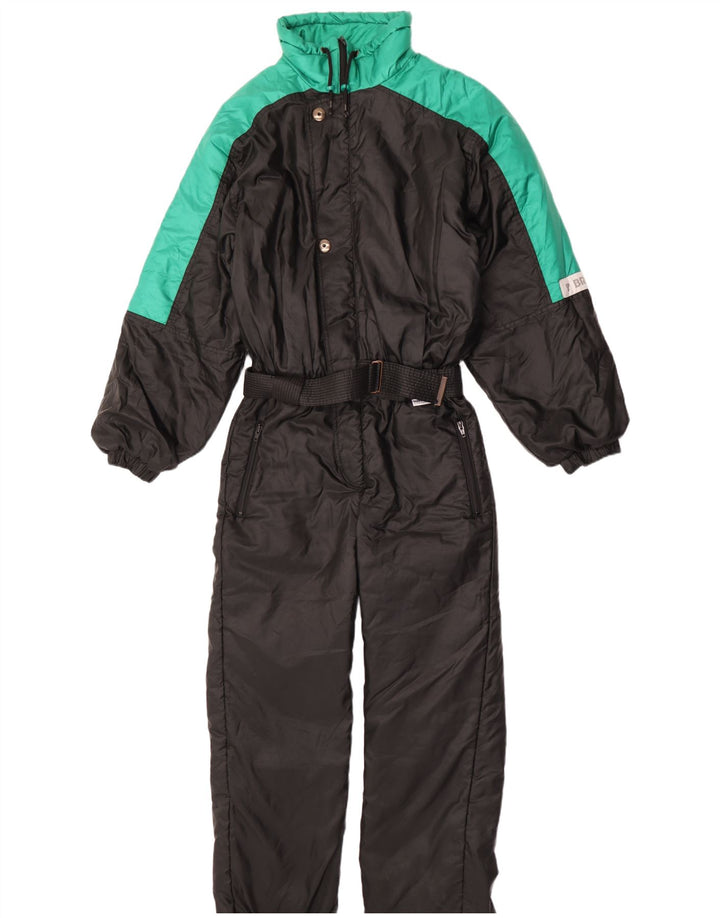Macacão de esqui masculino Brugi UK 38 médio preto colorblock poliamida