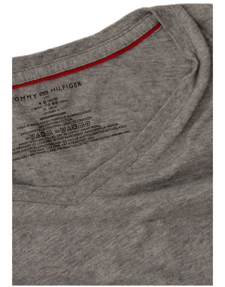 Camiseta masculina TOMMY HILFIGER grande cinza