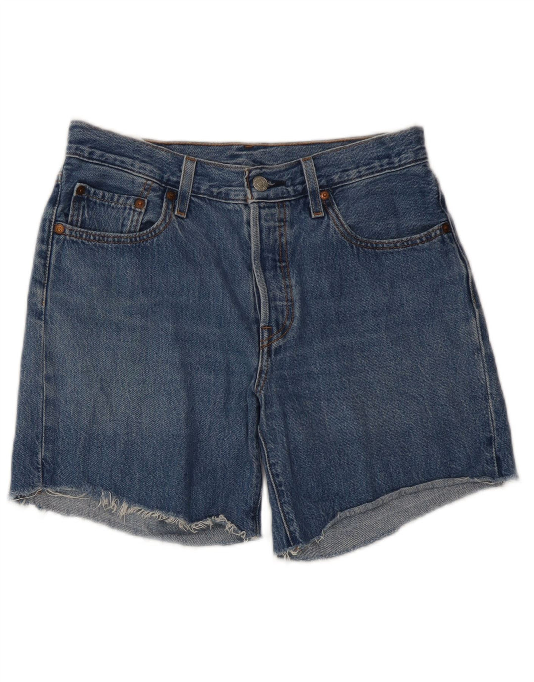 Shorts jeans feminino Levi's 501 W27 pequeno azul algodão