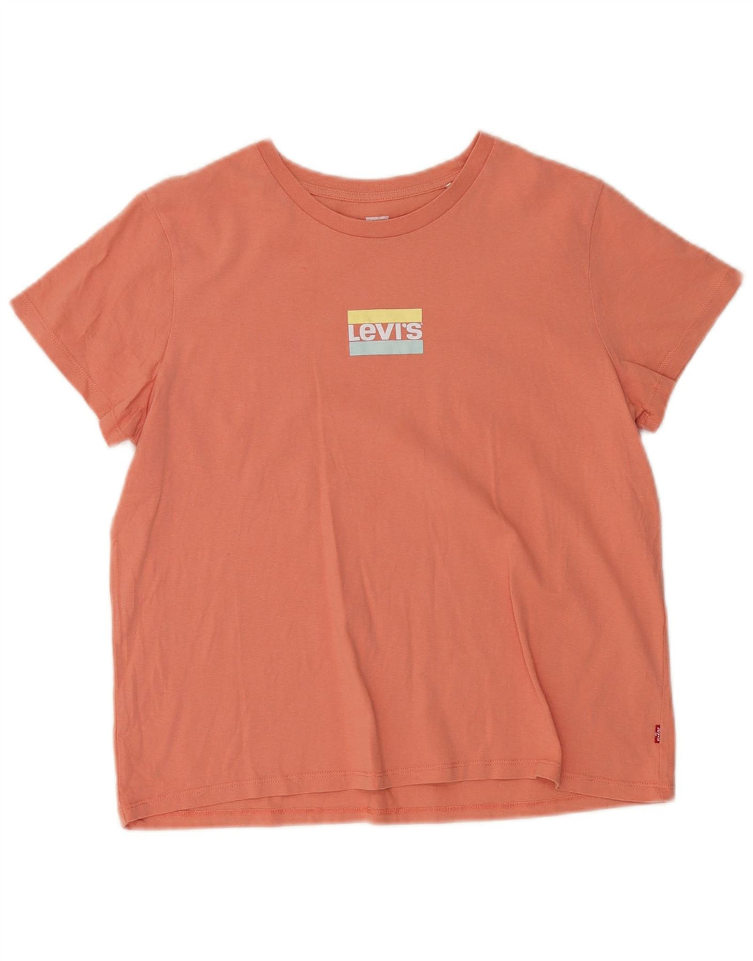 Camiseta feminina gráfica LEVI'S UK 16 grande algodão laranja