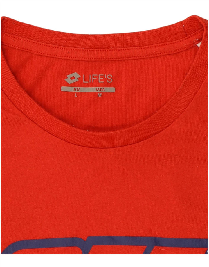 Camiseta gráfica masculina Lotto Top médio vermelho
