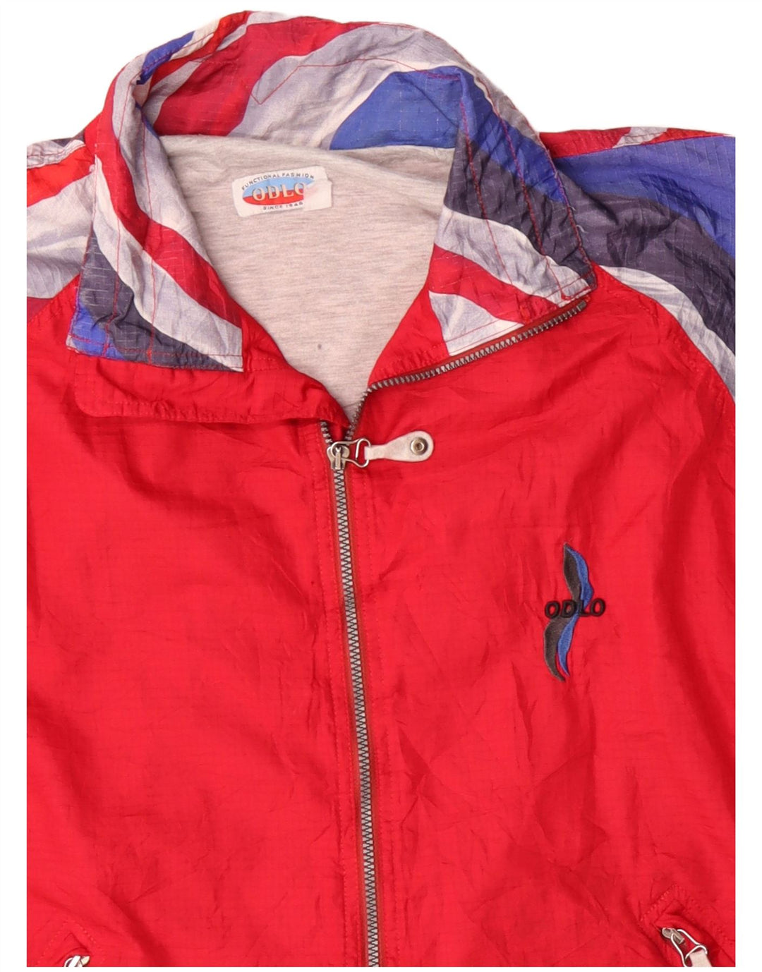 Jaqueta masculina de agasalho ODLO XL vermelho colorblock
