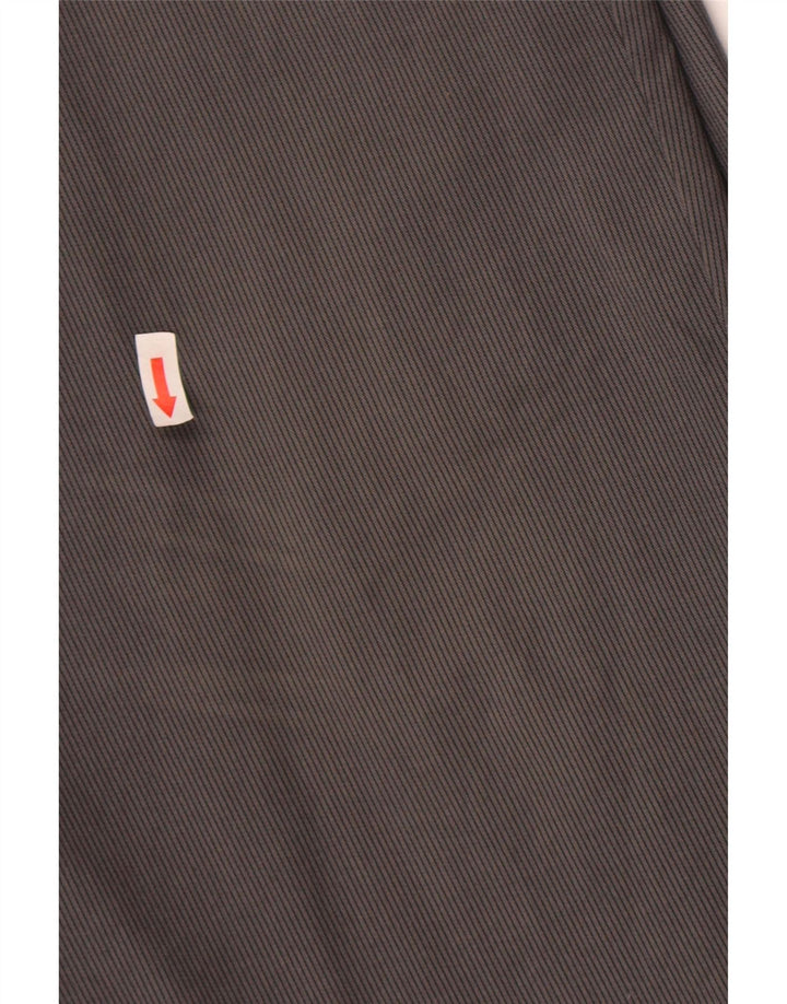 Calça masculina de ajuste regular Marks & Spencer W42 L29 listrada cinza
