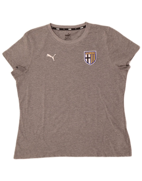 Puma Camiseta Feminina Graphic Top UK 18 XL Cinza Algodão