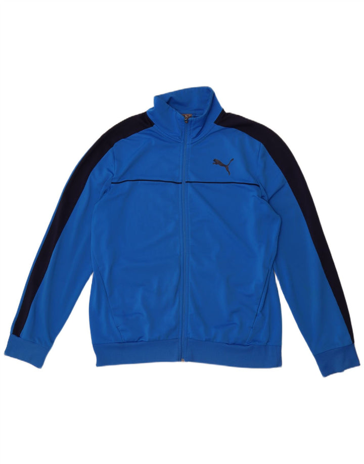 Puma Mens Tracksuit Top Jacket Grande Azul Colorblock Poliéster