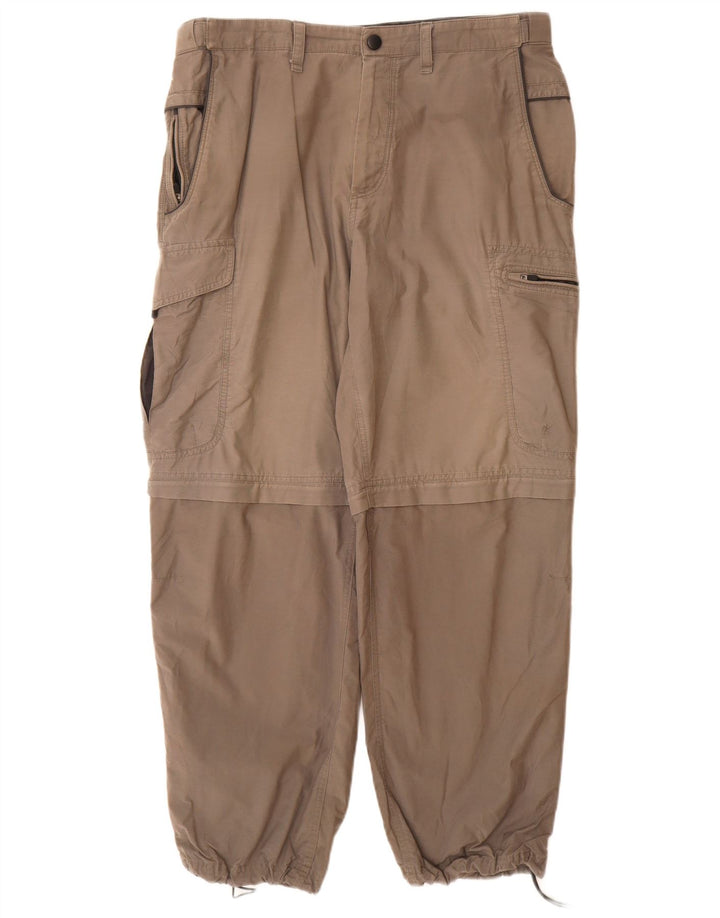 Calça cargo masculina Marks & Spencer W34 L29 algodão cinza