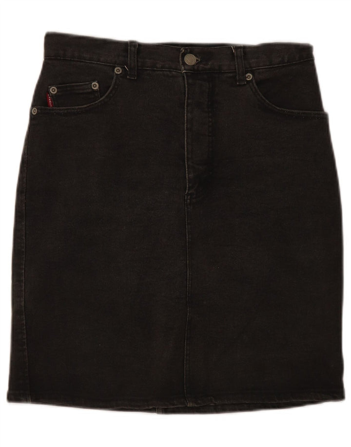 Saia jeans feminina CARRERA W28 algodão preto médio