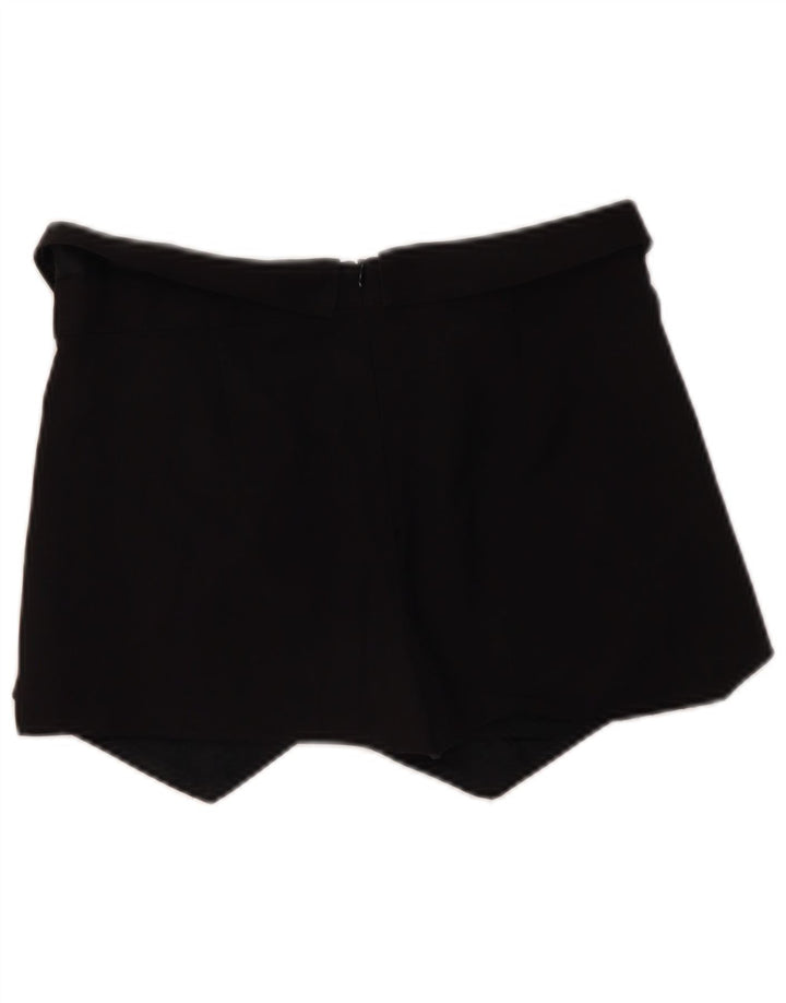 ZARA Womens Skort UK 8 Pequeno Acetato Preto