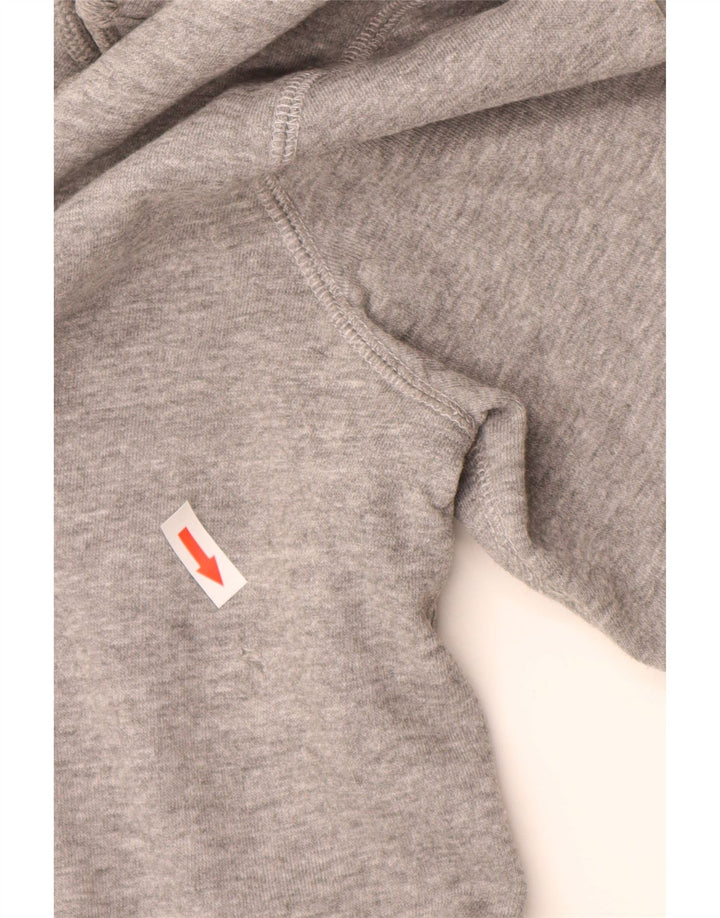 Suéter com capuz gráfico masculino Levi's médio cinza algodão