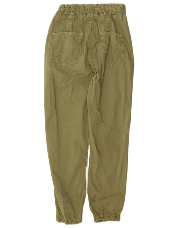 Calça jogger feminina Zara XS W24 L26 algodão cáqui