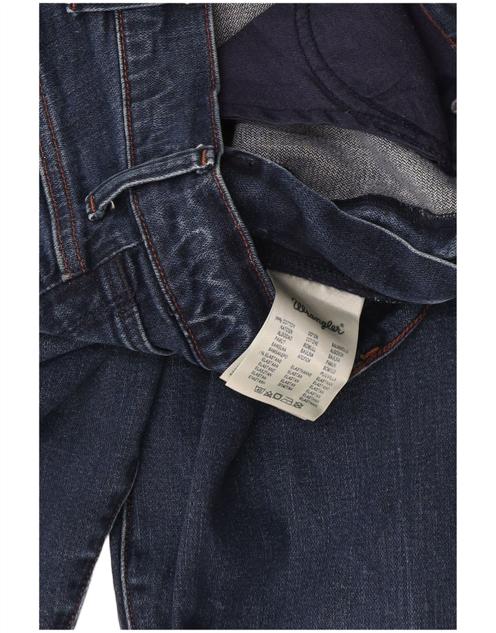Wrangler Mens Straight Jeans W34 L32 Azul Algodão
