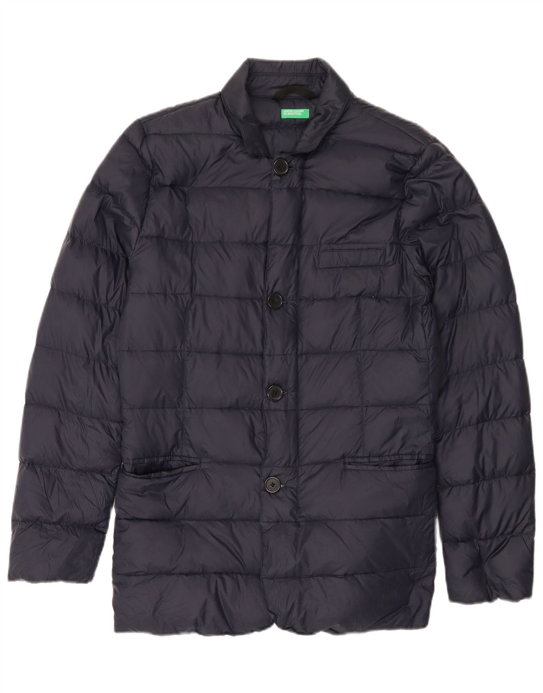 Jaqueta acolchoada masculina Benetton IT 44 XS azul marinho poliamida