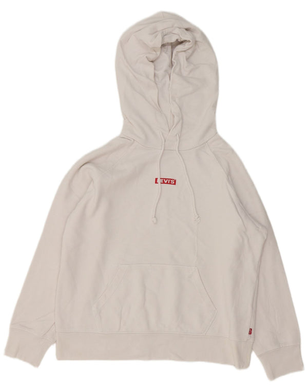 Moletom com capuz masculino Levi's Loose Fit XS algodão branco