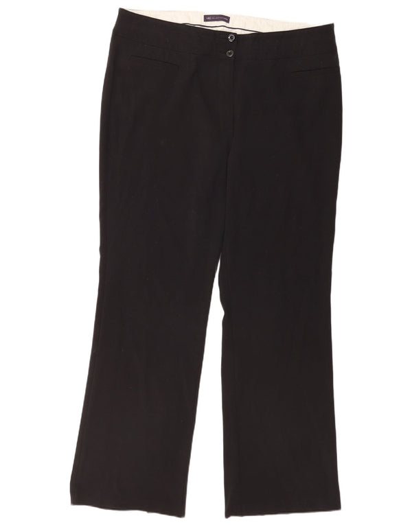 Calça casual feminina Marks & Spencer Bootcut Reino Unido 18 XL W38 L32 preta