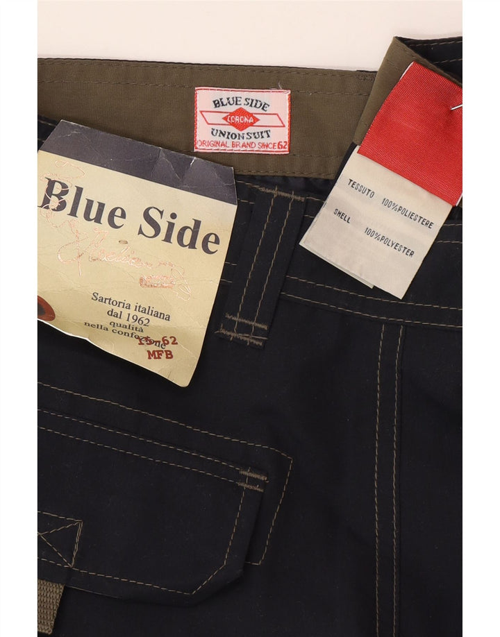 Blue Side Mens Cargo Shorts Grande Poliéster W34 Azul Marinho