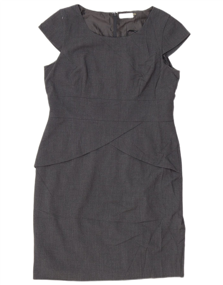 Vestido bainha feminino CALVIN KLEIN Reino Unido 16 grande cinza