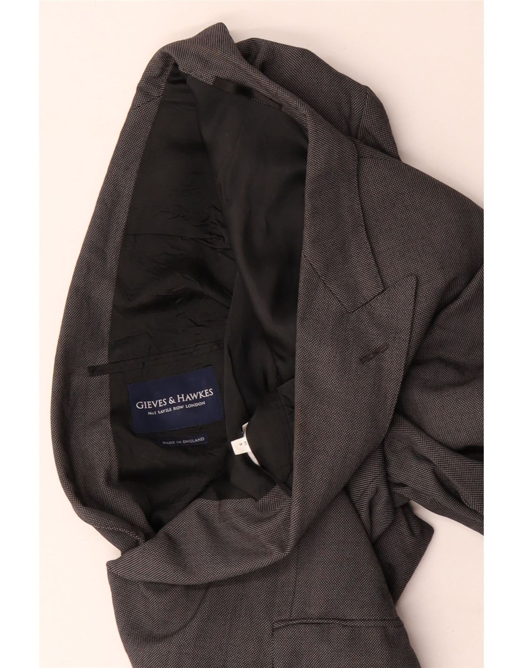 Gieves & Hawkes Jaqueta Blazer Masculina Slim Fit Reino Unido 40 Grande Cinza