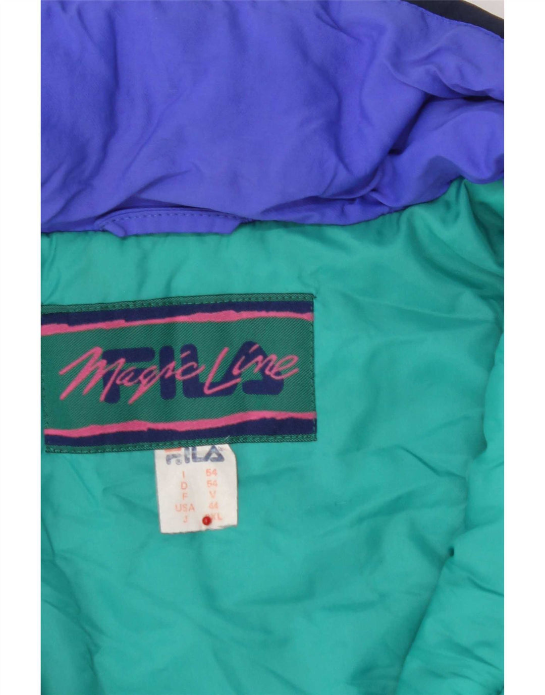 Jaqueta de esqui masculina Fila IT 54 2XL azul marinho Colourblock poliéster