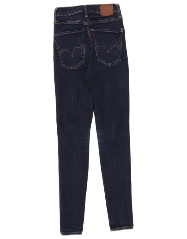 Calça jeans feminina Levi's Mile High Super Skinny W25 L28 azul marinho algodão
