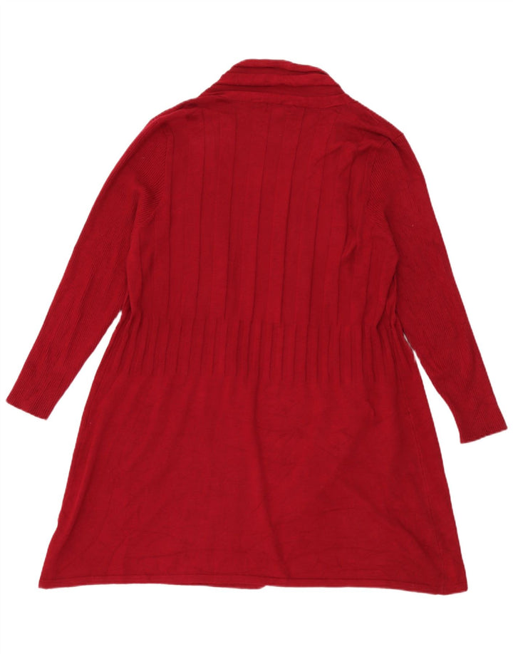 Suéter feminino Marks & Spencer Autograph Longline Cardigan Reino Unido 10 pequeno vermelho