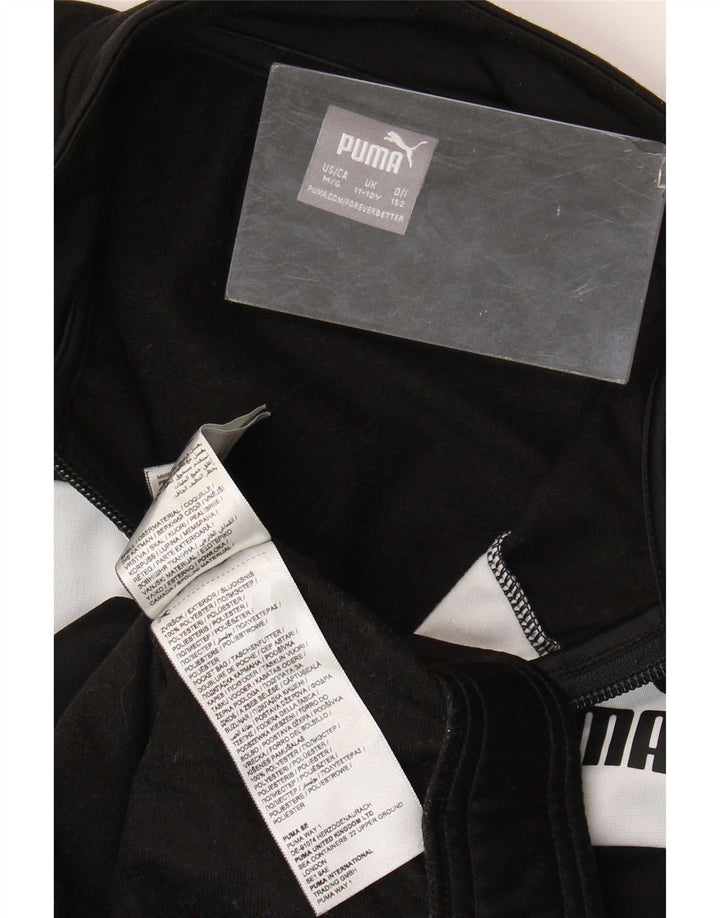Jaqueta Puma Meninos Treino Top 11-12 Anos Preto Colorblock Poliéster