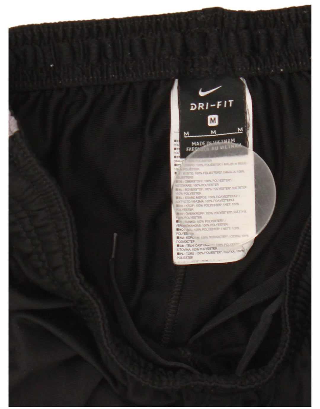 Calça de treino masculina Nike médio preto colorblock poliéster esportivo