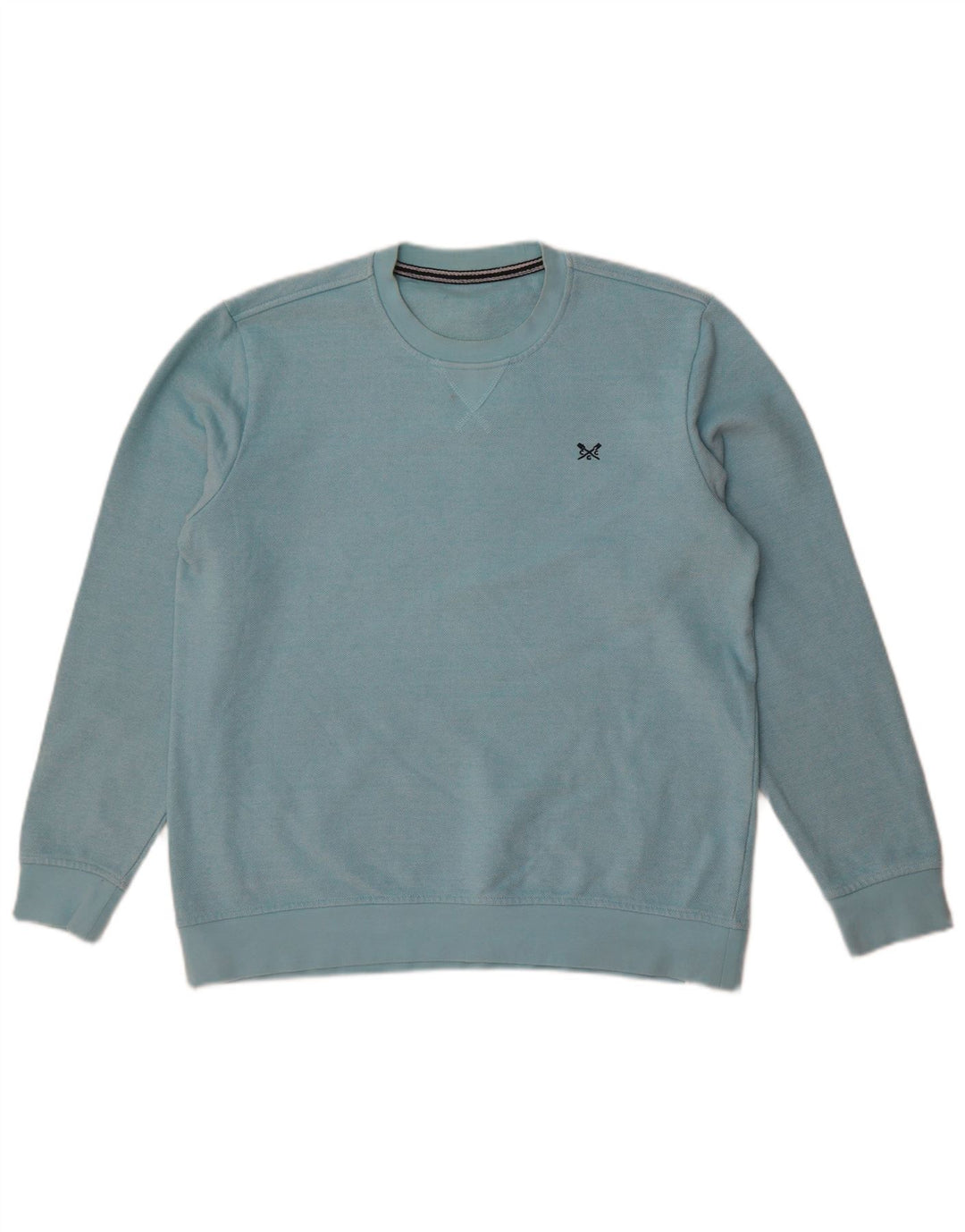 Crew Clothing Mens Moletom Jumper Médio Algodão Azul