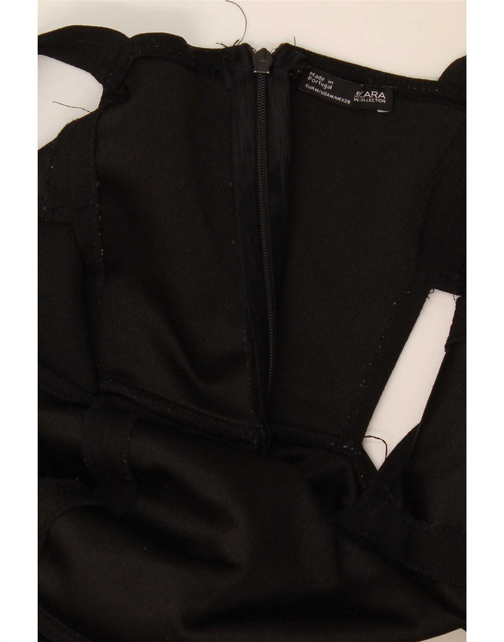 Macacão feminino sem mangas Zara UK 12 médio preto