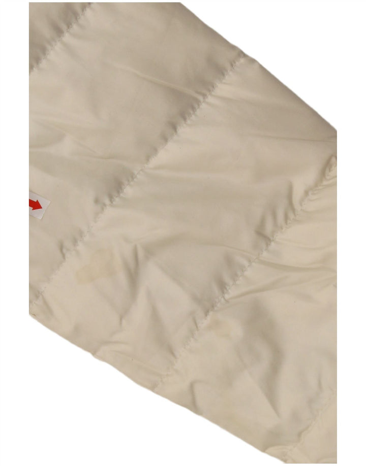 Jaqueta acolchoada com capuz feminina CALVIN KLEIN UK 14 poliéster branco médio