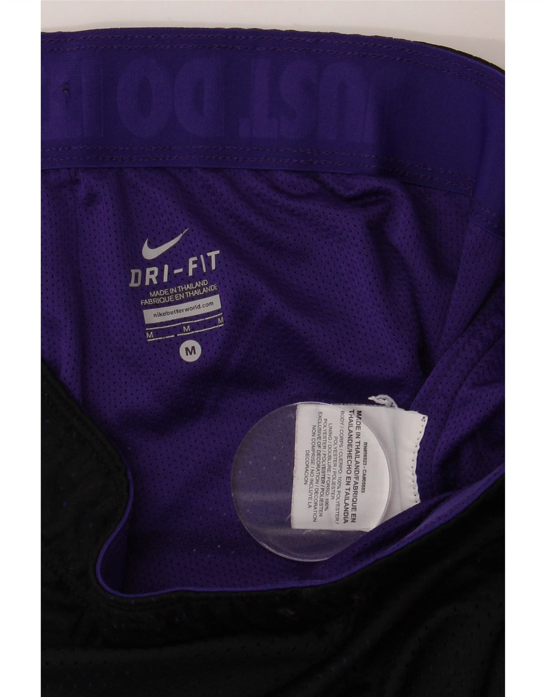 Shorts esportivos femininos NIKE Dri Fit UK 12 médio preto poliéster
