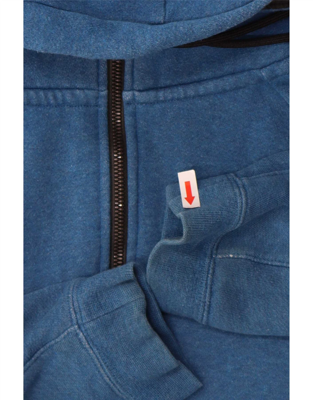 Suéter masculino Nike com capuz e zíper azul médio algodão colorblock