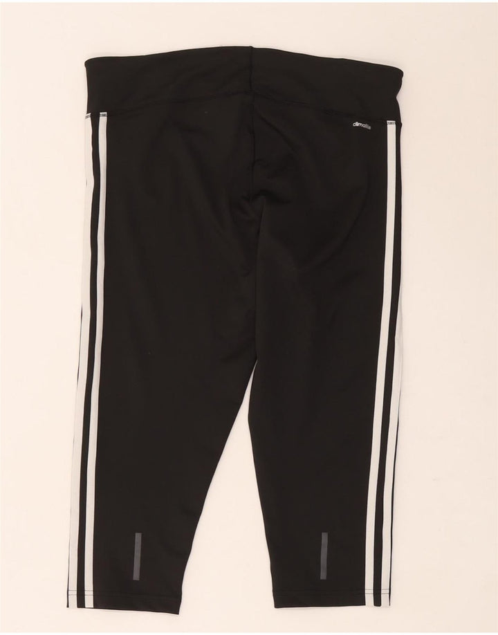 Adidas Womens Climalite Capri Leggings UK 16/18 Grande Preto Poliéster