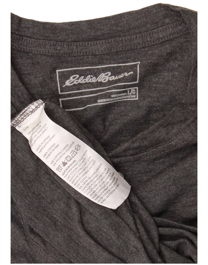 Camiseta masculina EDDIE BAUER grande algodão cinza
