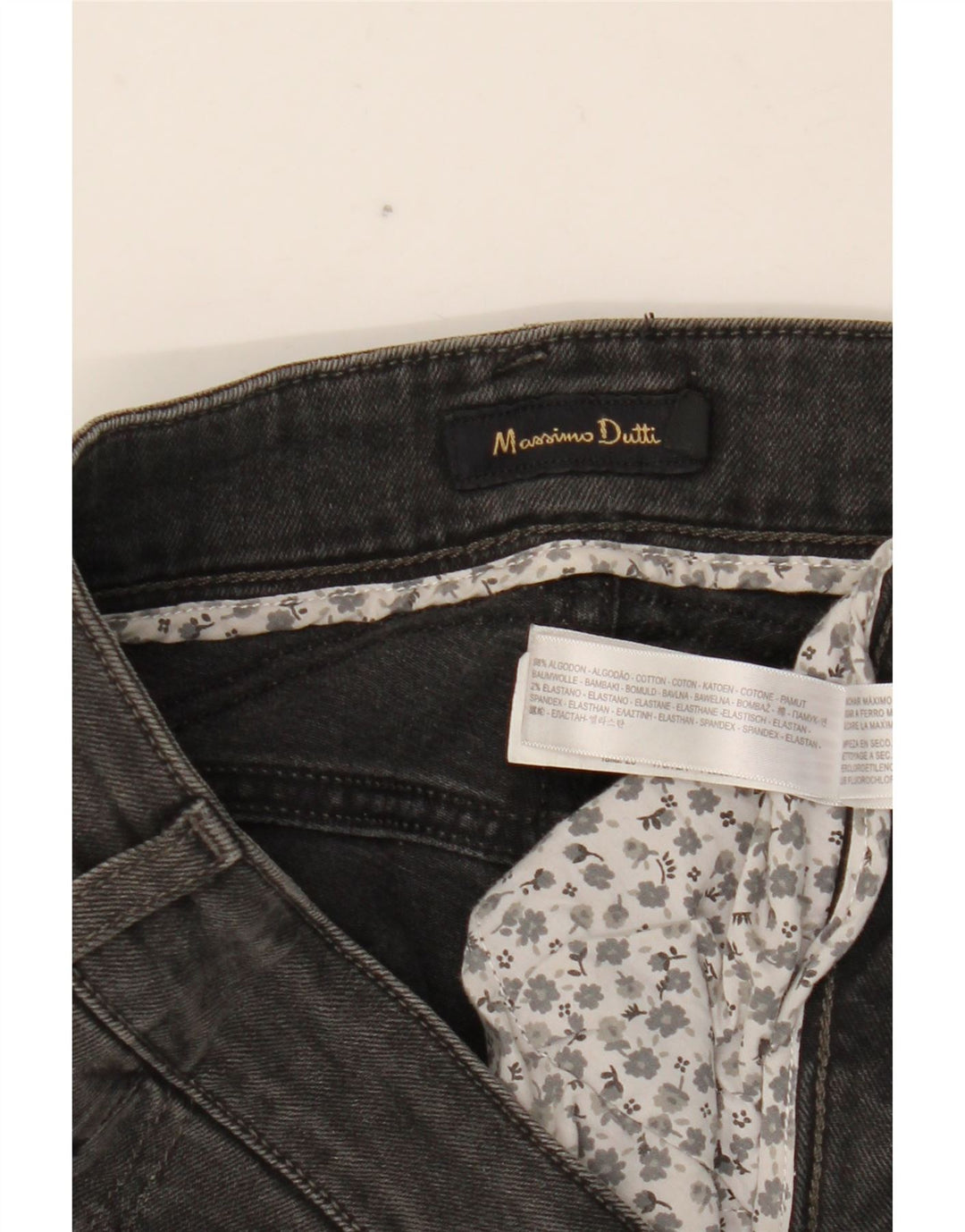 Calça jeans feminina Massimo Dutti W29 L33 cinza algodão
