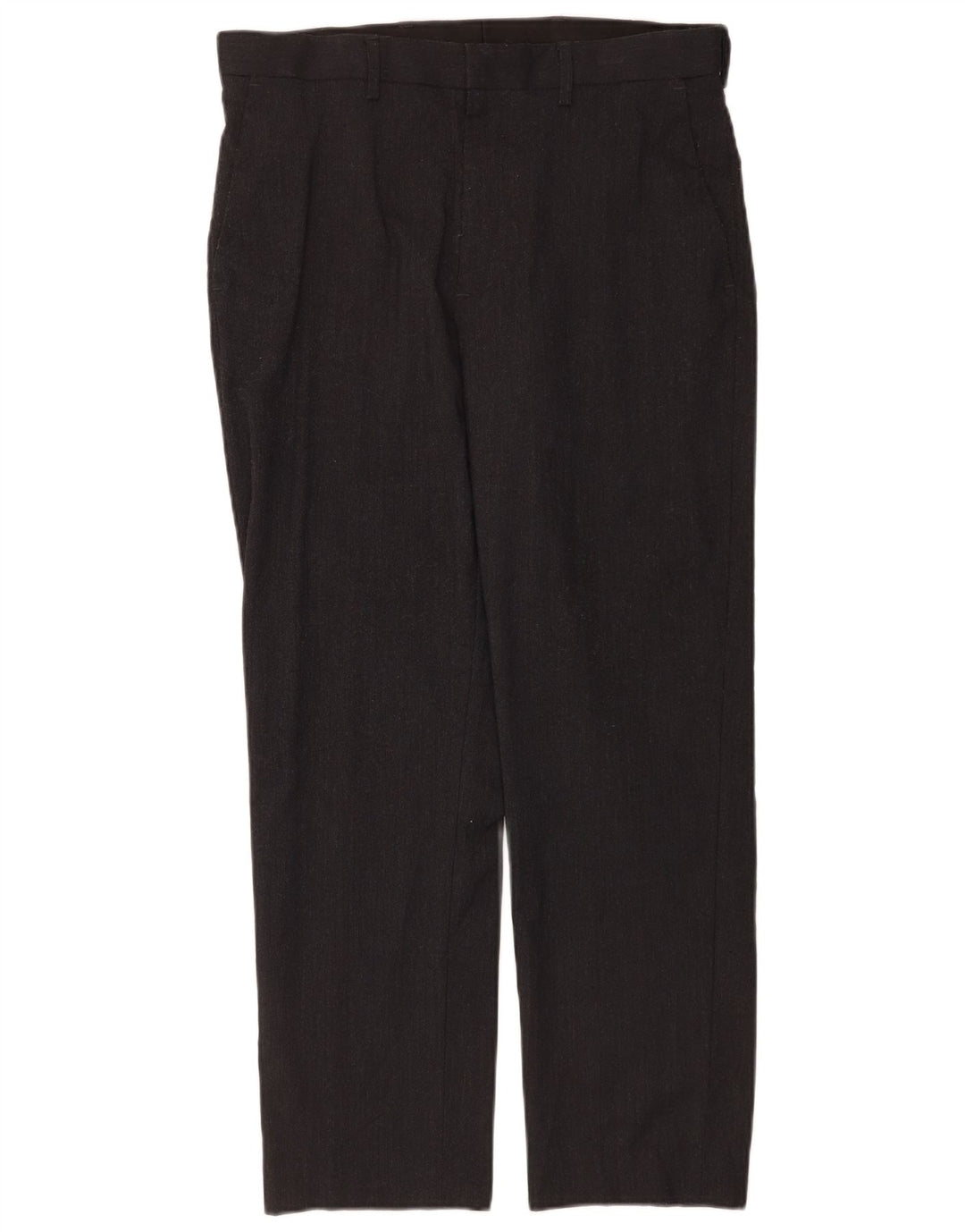 Calça chino reta masculina Marks & Spencer W32 L29 cinza manchada