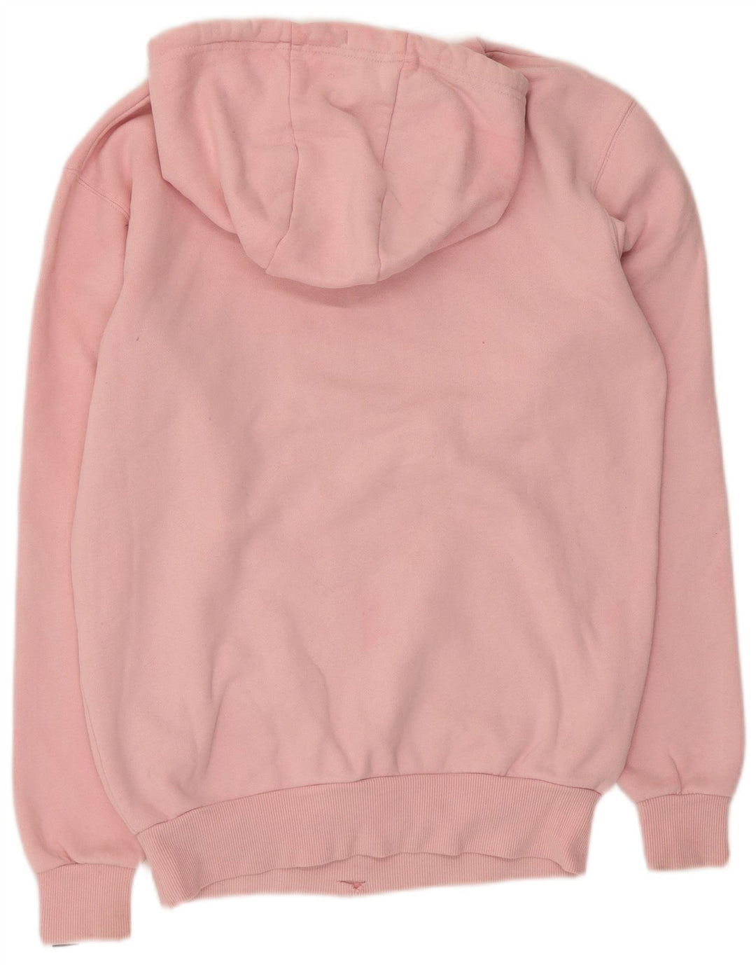 ELLESSE Suéter feminino com capuz gráfico grande tamanho UK 8 pequeno algodão rosa