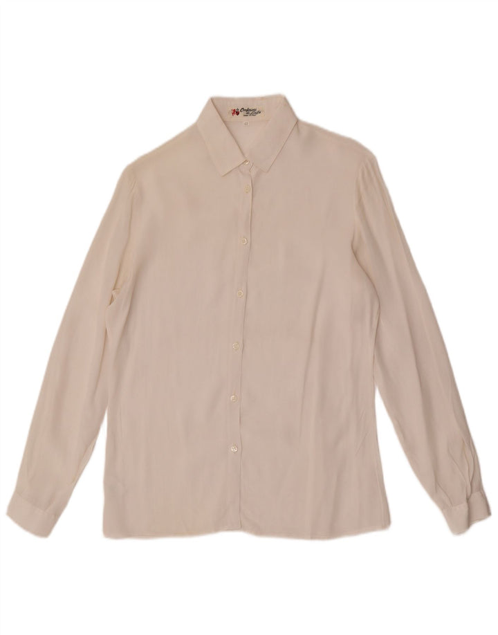 Camisa feminina Confezioni Di Lusso IT 42 acetato branco médio