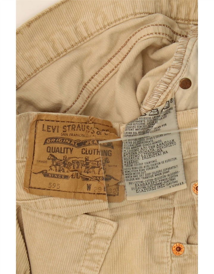 LEVI'S Mens 595 Straight Corduroy Trousers W29 L32 Beige Cotton Vintage Levi's and Second-Hand Levi's from Messina Hembry 