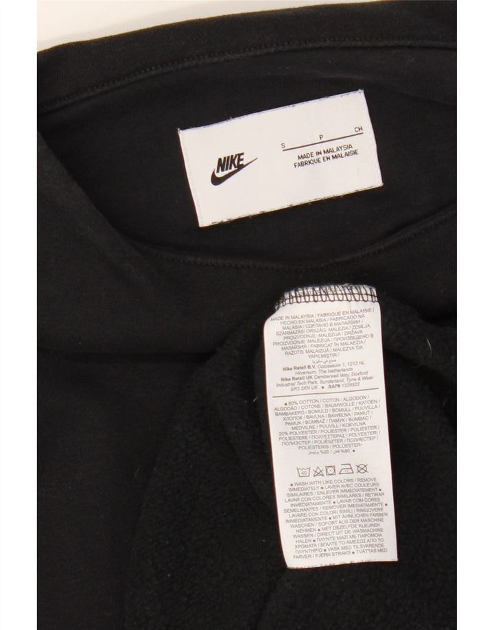 NIKE feminino manga 3/4 oversized moletom jumper UK 10 pequeno preto