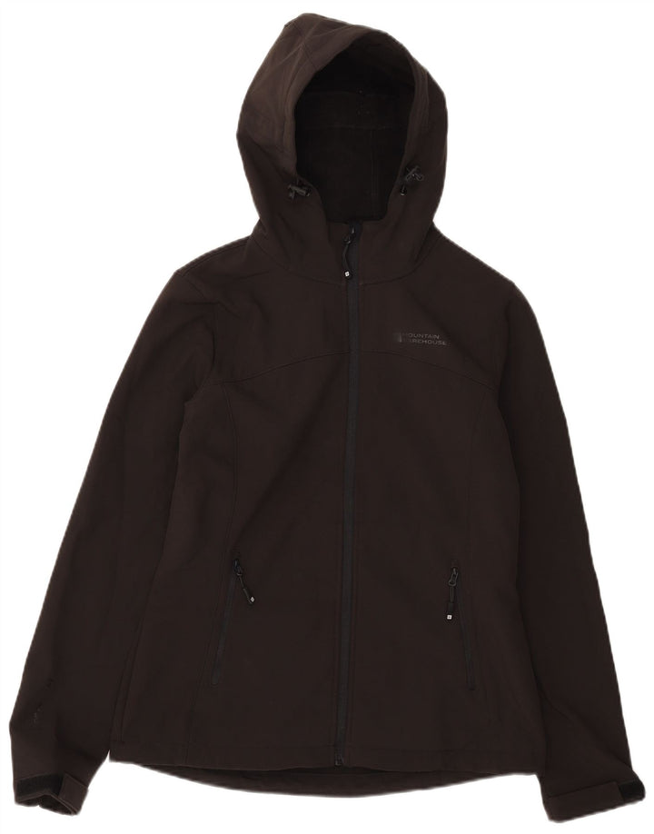 Jaqueta corta-vento feminina com capuz Mountain Warehouse UK 10 pequena preta