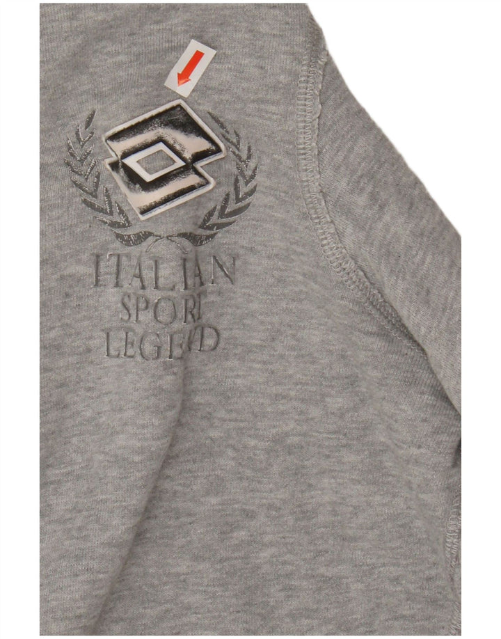 Suéter feminino com capuz e zíper Lotto Reino Unido 16 grande cinza