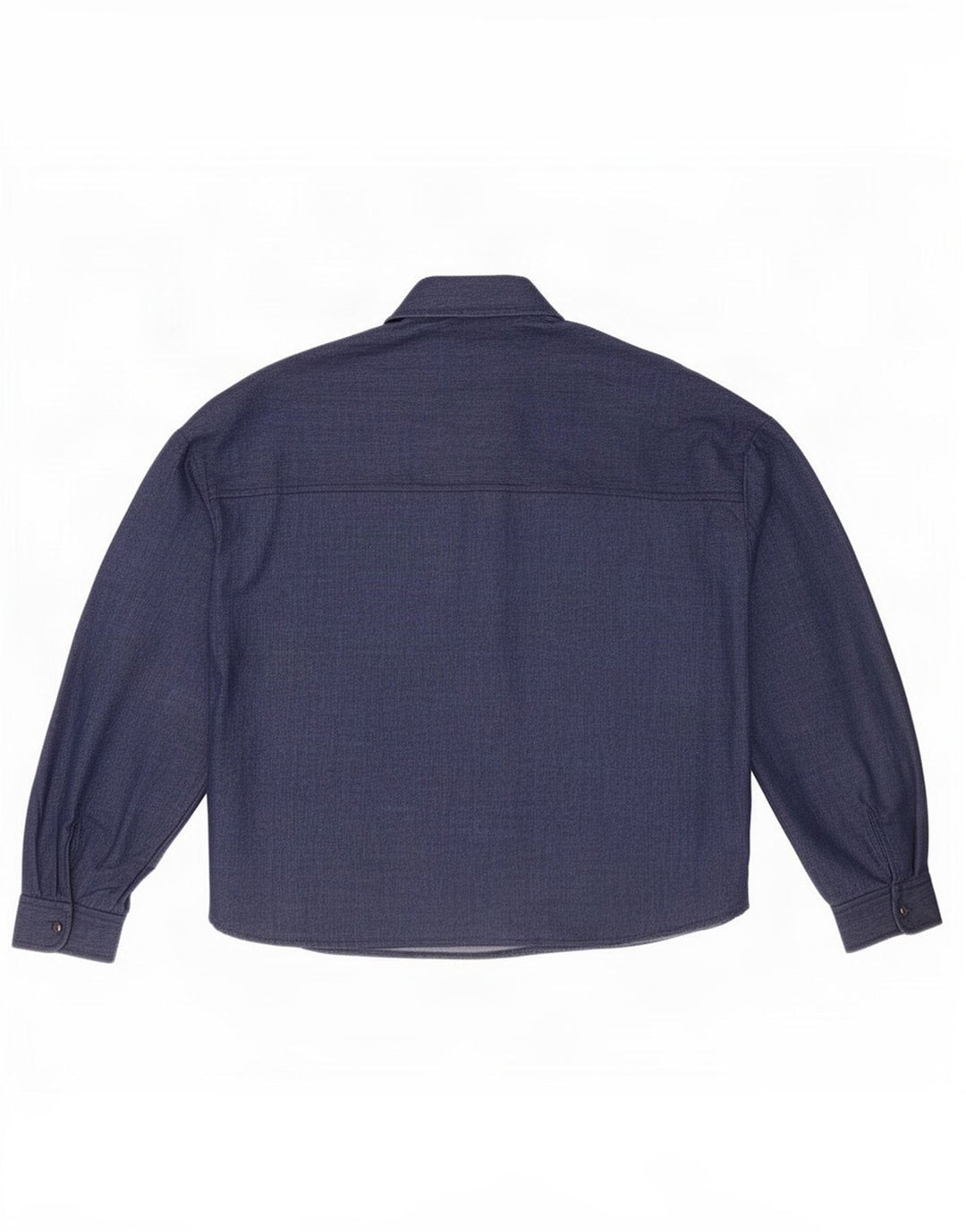 Camisa oversized feminina Zara UK 6 XS azul marinho poliéster