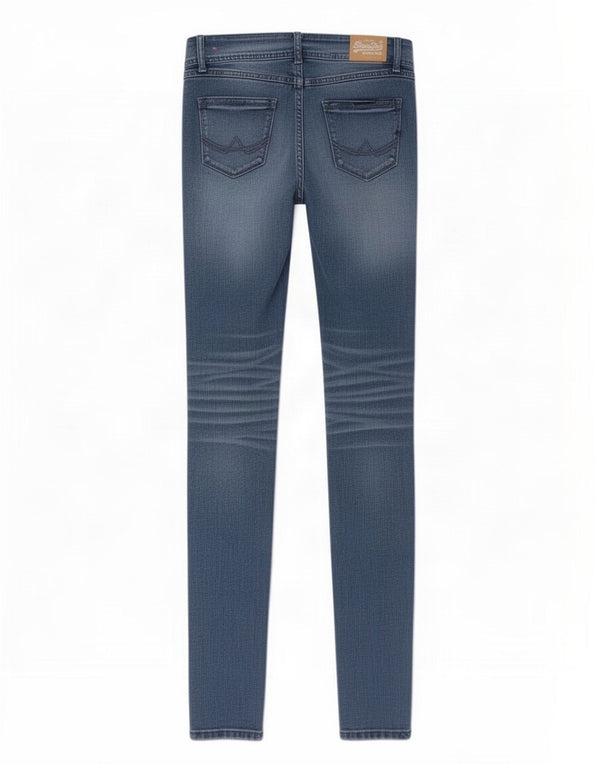 Jeans skinny feminino Superdry W29 L32 algodão azul