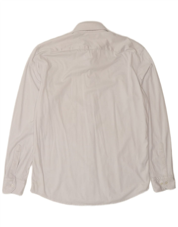 Camisa masculina Hugo Boss Regular Fit tamanho 41 16 grande algodão branco