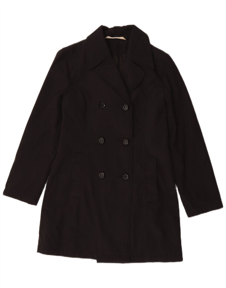 Casaco Marks & Spencer feminino St. Michael com peito duplo Reino Unido 8 pequeno preto