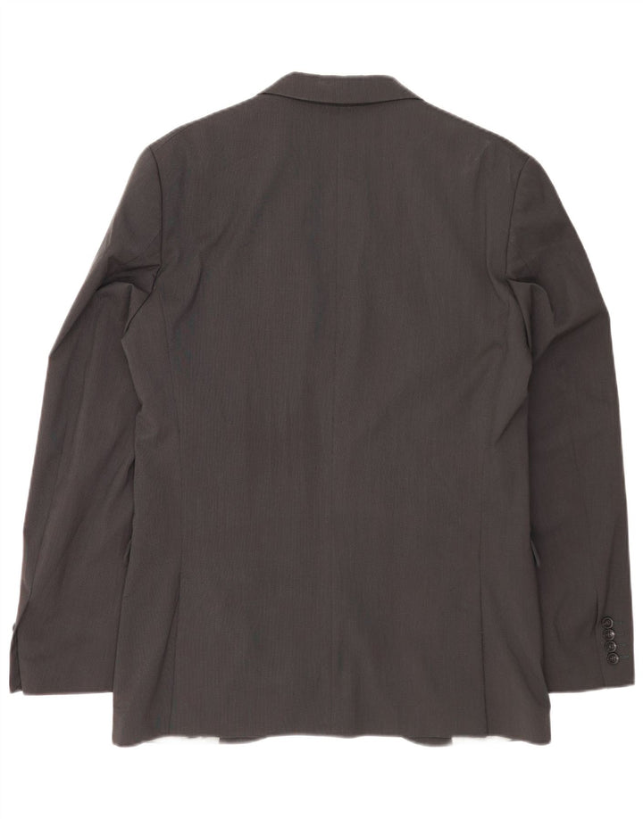 Sisley Masculino 2 botões 2 peças terno IT 52 XL W36 L32 cinza poliéster