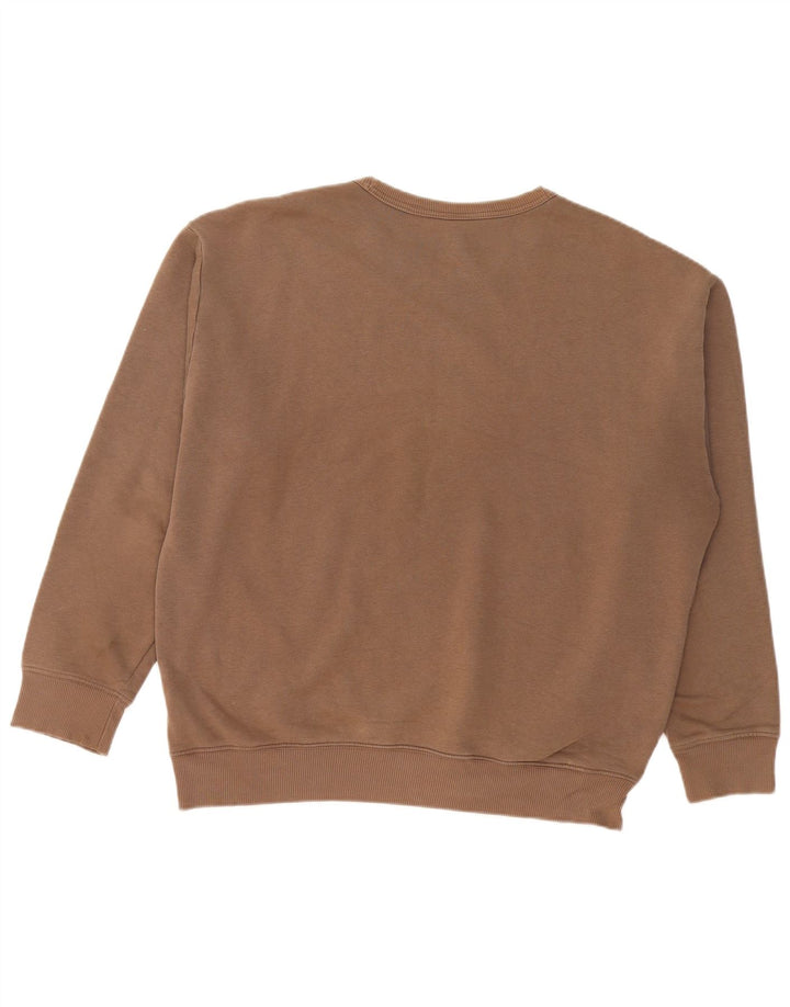 REEBOK Mens Loose Fit Moletom Jumper Médio Marrom