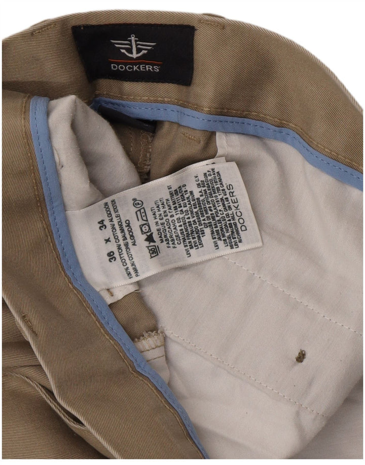 Calça chino reta masculina DOCKERS W36 L34 algodão bege