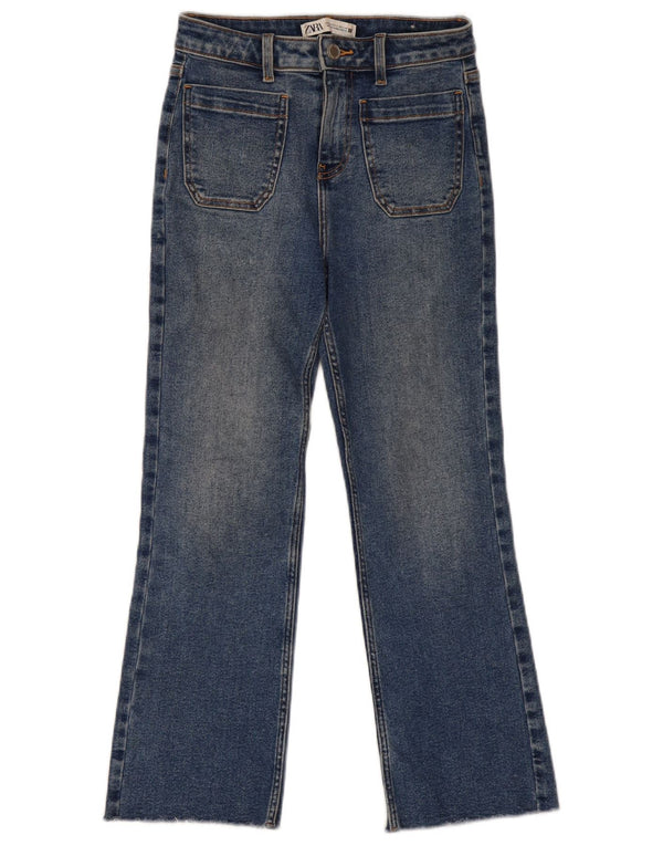 Calça jeans feminina cintura alta Zara EU 34 2XS W24 L26 azul