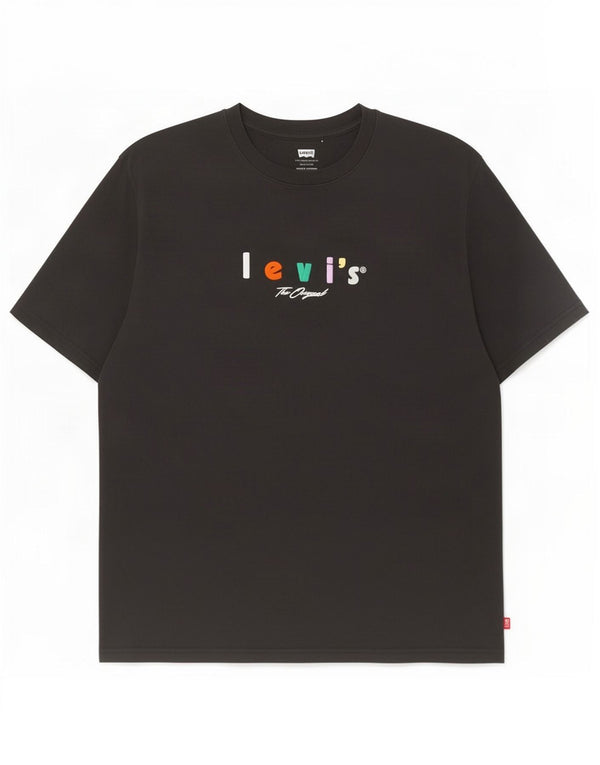Camiseta gráfica masculina Levi's Top médio algodão preto
